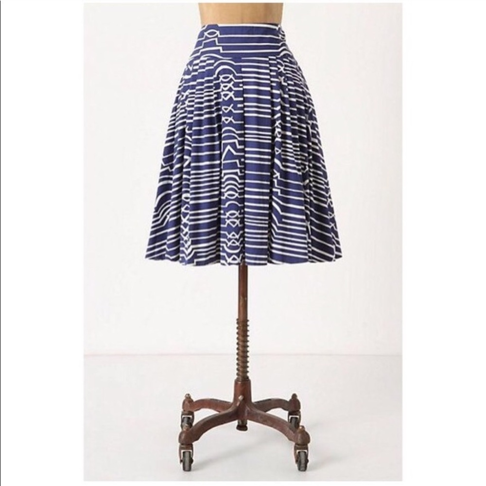 Anthropologie zagged striped skirt Sz 2